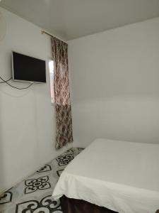 TV a/nebo společenská místnost v ubytování Hostal El Almendro