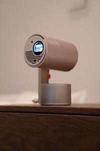 a webcam sitting on top of a wooden table at Cava House - Vacation STAY 07286v in Tokyo