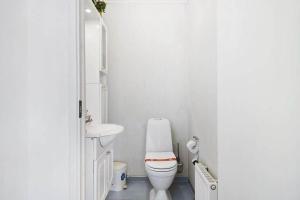 a white bathroom with a toilet and a sink at TV1360-Bindslev-Munkebakken-5 in Bindslev +31 photos