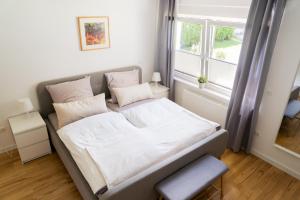 Postel nebo postele na pokoji v ubytování Nest,Ruhe und Erholung