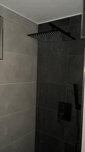 a shower with a shower head in a bathroom at Apartment in Bisingen