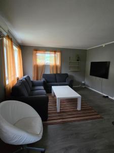 Ruang duduk di Stortindveien6 with 3 bedrooms
