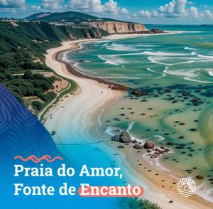 an image of a beach with the words praia do amor former de at Pipa Privilege Ocean in Pipa