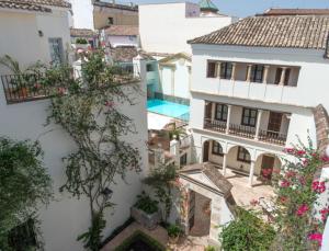 Vista de la piscina de Las Casas de la Judería de Córdoba o d'una piscina que hi ha a prop