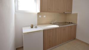 A kitchen or kitchenette at Ampelos apartment and studios