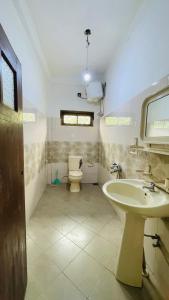 un bagno con lavandino e WC di Gregory Lake Inn Resort a Nuwara Eliya