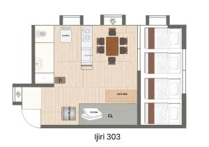 a floor plan of a house at Ijiri Good Place House in Fukuoka