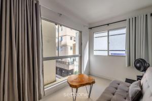 Χώρος καθιστικού στο Apto completo a 50m da praia central - GCO0302