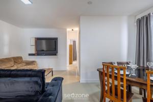 Χώρος καθιστικού στο Apto completo a 50m da praia central - GCO0302