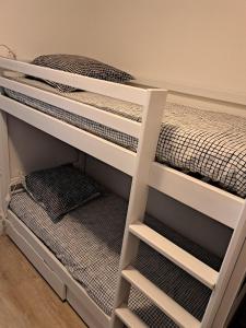 Ένα ή περισσότερα κρεβάτια σε δωμάτιο στο Ambiance surf et détente à Biscarrosse Plage