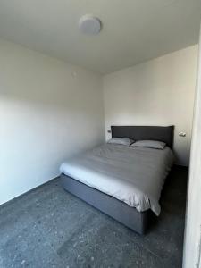 a bedroom with a bed in a white room at Fumiarga Loft in Colico