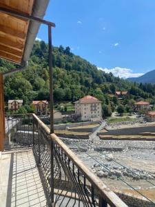 a view from the balcony of a building at Chez Philomène in Saint-Martin-Vésubie