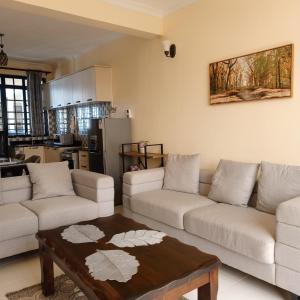 a living room with two couches and a coffee table at Ngong Home Stays in Ngong +6 photos