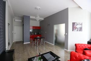 Część wypoczynkowa w obiekcie Apartamenty Centrum Krawiecka