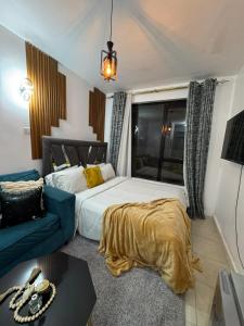 Ένα ή περισσότερα κρεβάτια σε δωμάτιο στο Studio Éire 2