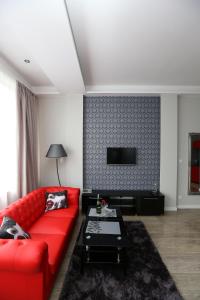 Telewizja i/lub zestaw kina domowego w obiekcie Apartamenty Centrum Krawiecka