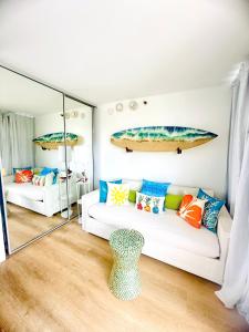 Postel nebo postele na pokoji v ubytování Sweet Blue Hawaii