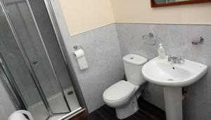a bathroom with a toilet and a sink and a shower at Armadale House Scotland Farr North Coast B&B in Armadale