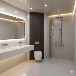 une salle de bain avec toilettes, lavabo et douche dans l'établissement Via Ringred Palace, à Bangalore