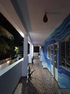 Balkón nebo terasa v ubytování Blue Hotel