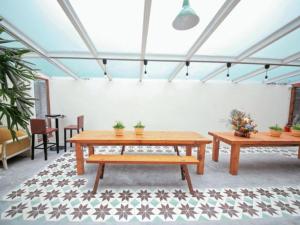 Χώρος καθιστικού στο Lao men dong International Youth Hostel