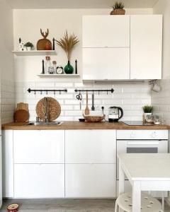 Η κουζίνα ή μικρή κουζίνα στο Svaasa 1BHK Flat