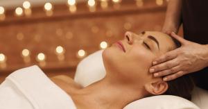 a woman getting a massage at a spa at Massage studio-spa in Ginsheim-Gustavsburg