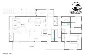 a floor plan of a house at 箱根こもれび庵 in Hakone +57 photos