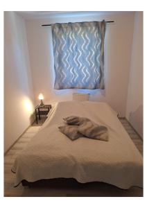 Ένα ή περισσότερα κρεβάτια σε δωμάτιο στο Apartament Śznieszka Kowary