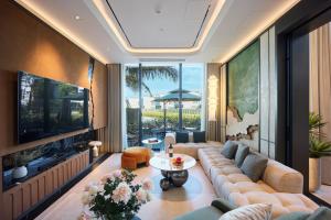 Χώρος καθιστικού στο Lux Annam Retreat Danang