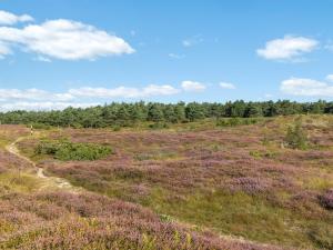 un champ avec de l'herbe violette et des arbres en arrière-plan dans l'établissement Holiday Home Anarosa - 200m from the sea by Interhome, à Vester Sømarken