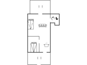 a drawing of a floor plan of a house at Apartment Lutz - 6km from the sea by Interhome in Åkirkeby