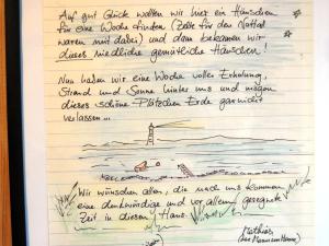 a letter from novelist to person in handwriting at Holiday Home Kalv - 75m from the sea by Interhome in Østerby
