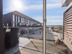 a view of a city street from a window at Apartment Theis - 100m from the sea by Interhome in Havneby +32 photos