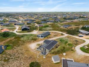 an aerial view of a small village with houses at Holiday Home Drifa - 600m from the sea by Interhome in Bjerregård +24 photos