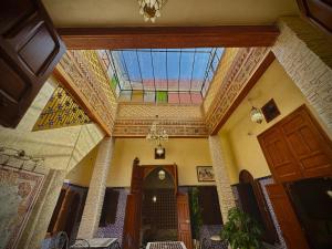 an overhead view of a building with a skylight at Riad Shama in Rabat