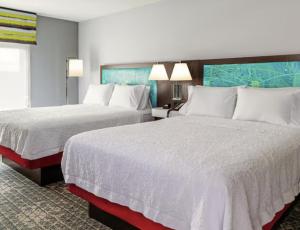 En eller flere senge i et værelse på Hampton Inn By Hilton Dexter