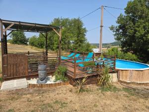 Bazén v ubytování Maison charmante à Sauveterre avec piscine privée nebo v jeho okolí