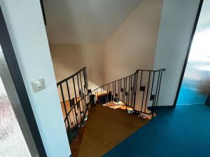 a view of a staircase in a house at Wohnung in Waldnähe in Waltershausen
