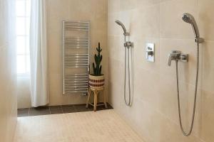 ランスにあるHôtel Particulier - 5 minutes de Reimsのバスルーム(植物のスツール付きシャワー付) +43枚の写真