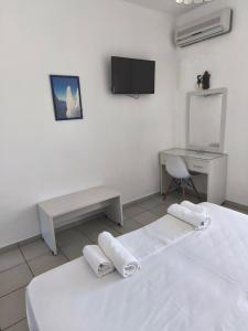 TV a/nebo společenská místnost v ubytování Villa Frideriki