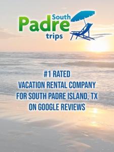 a poster for the south cape vacation rental company for south padre island tx at La Isla F102 condo in South Padre Island