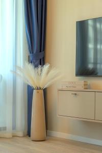 Μια τηλεόραση ή/και κέντρο ψυχαγωγίας στο Luxury Apartment Sea Prestige - Jacuzzi, Sauna and Steam Bath +40 φωτογραφίες