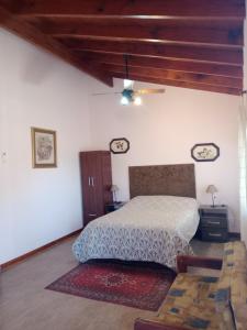 a bedroom with a bed and a ceiling at Aparts Tatiana Merlo San Luis in Merlo +40 photos