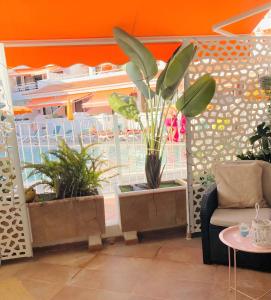 Χώρος καθιστικού στο Apartment with terrace and pool, Los Cristianos