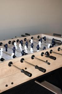 a close up of a wooden abacus with blue balls at NEW Sunset Palms, AC Gameroom, Pool, Spa, EV charger in Indio