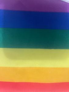 a painting of a rainbow colored background at Lincoln in Aubourn