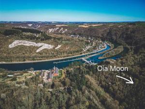an aerial view of a river and a bridge at Oia Moon in Blaimont +38 photos