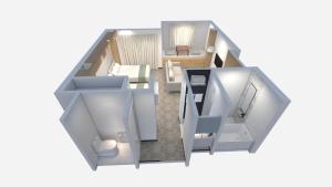 a rendering of a small apartment kitchen and living room at winco - Vacation STAY 05557v in Tokyo +9 photos