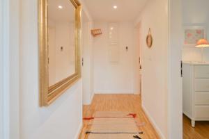 Postel nebo postele na pokoji v ubytování Bungalow Nr 1 "Grünewald" Birkenweg 2 + 5 fotografií